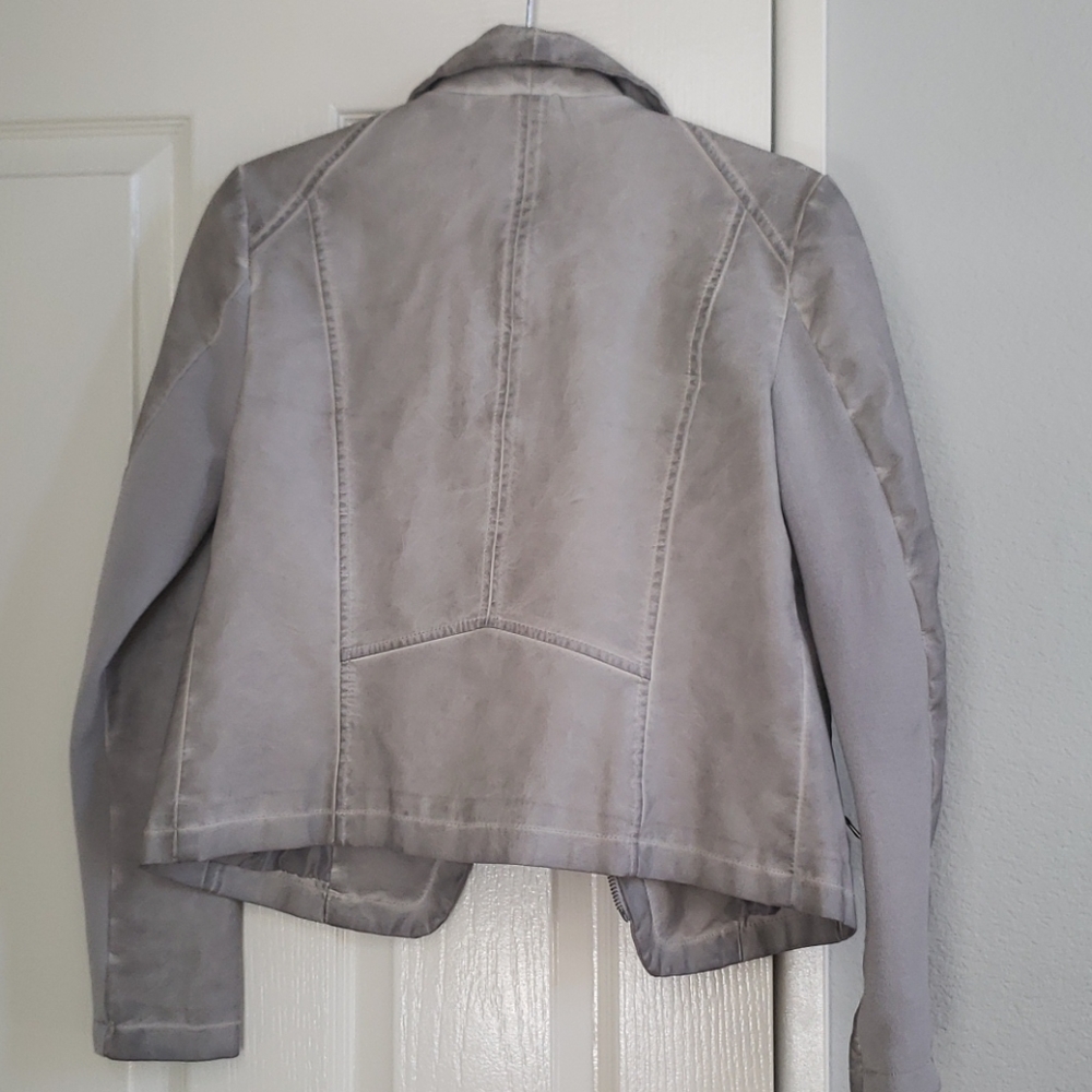 Bagetelle grey faux leather jacket - Picture 10 of 13